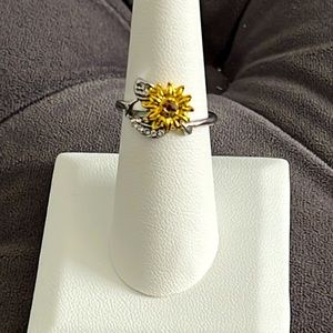 Sterling silver sunflower 🌻 ring
